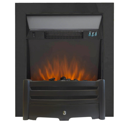 The Aviva Electric Fire with Black Trim and Fret - Siroccofires.com
