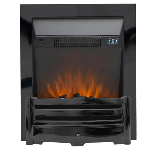 The Aviva Electric Fire with Nickel Trim and Fret - Siroccofires.com