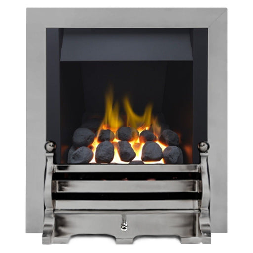 The Daisy Full Depth Coal Gas Fire with Brushed Steel Fret and Brushed Steel Trim - Siroccofires.com