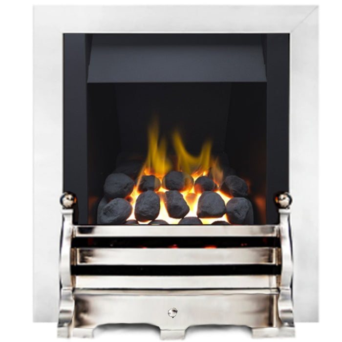 The Daisy Full Depth Coal Gas Fire with Chrome Fret and Chrome Trim - Siroccofires.com