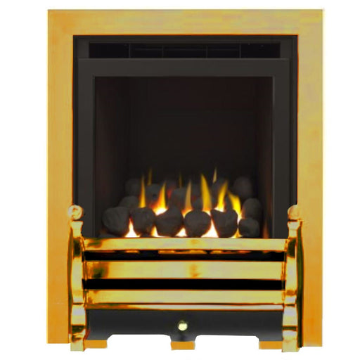 The Daisy Full Depth High Efficiency Coal Gas Fire with Brass Fret and Brass Trim - Siroccofires.com