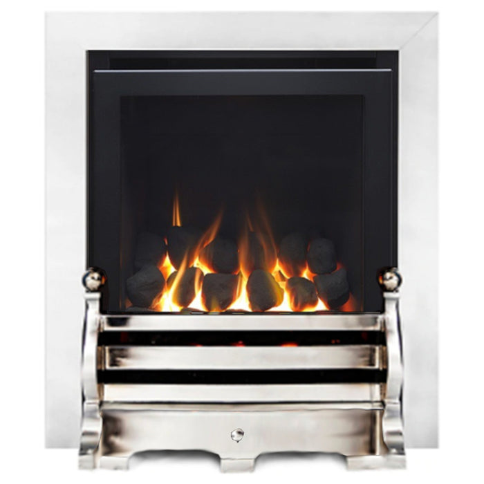 The Daisy Full Depth High Efficiency Coal Gas Fire with Chrome Fret and Chrome Trim - Siroccofires.com