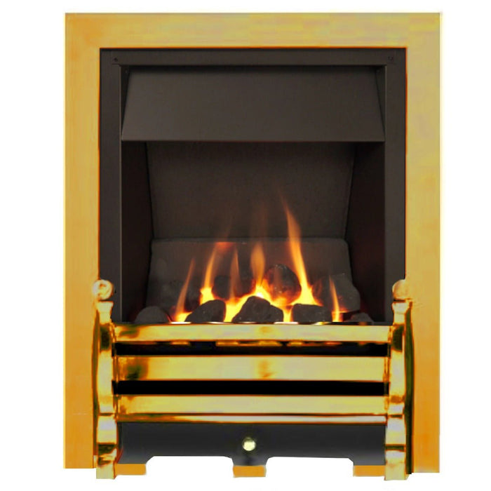 The Daisy Slimline Coal Gas Fire with Brass Fret and Brass Trim - Siroccofires.com