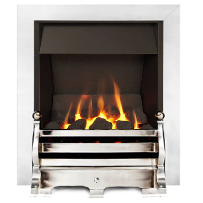 The Daisy Slimline Coal Gas Fire with Chrome Fret and Chrome Trim - Siroccofires.com