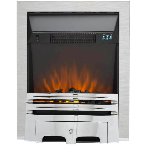 The Grace Electric Fire with Brushed Steel Trim and Fret - Siroccofires.com