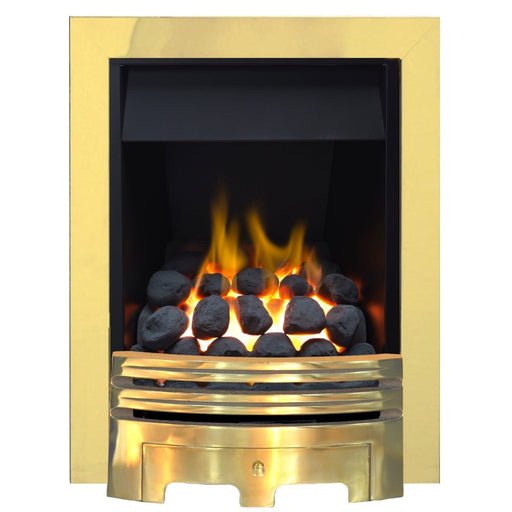 The Grace Full Depth Coal Gas Fire with Brass Fret and Brass Trim - Siroccofires.com