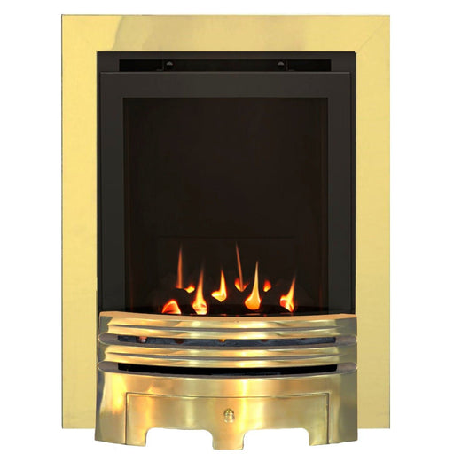 The Grace Slimline High Efficiency Coal Gas Fire with Brass Fret and Brass Trim - Siroccofires.com