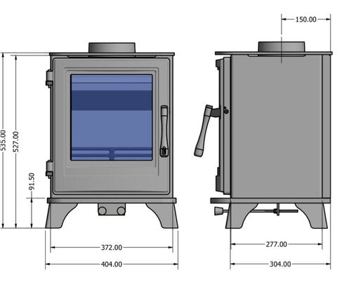 The Hermitage Compact Stove - Siroccofires.com