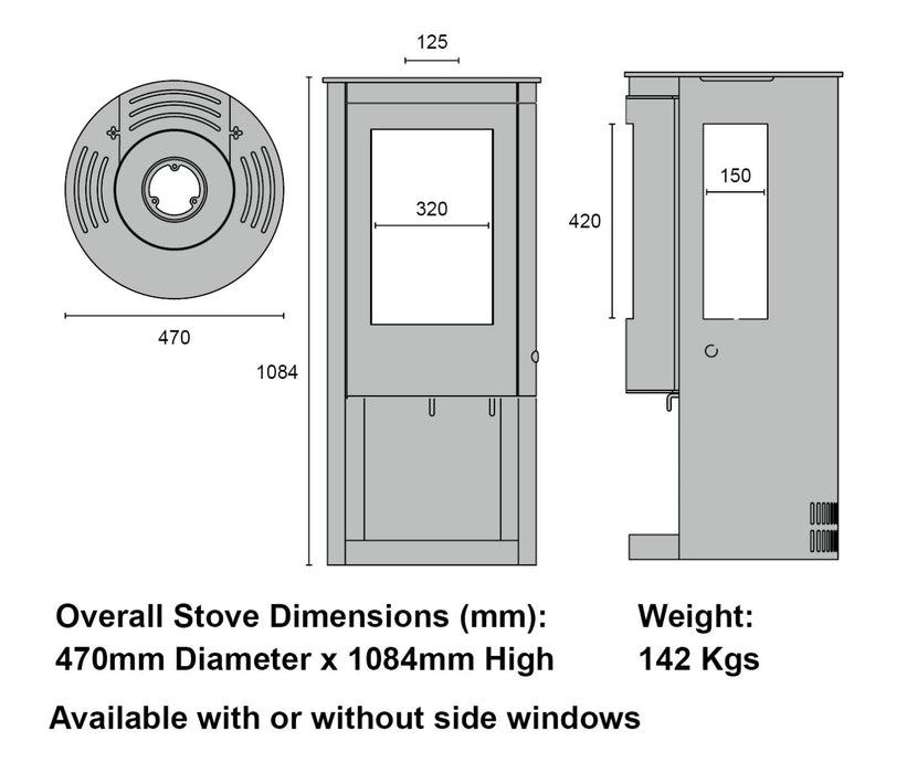 Logstore with Side Windows - Siroccofires.com