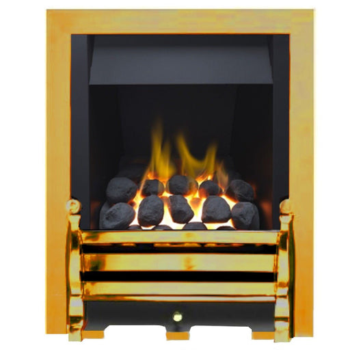 The Daisy Full Depth Coal Gas Fire with Brass Fret and Brass Trim - Siroccofires.com
