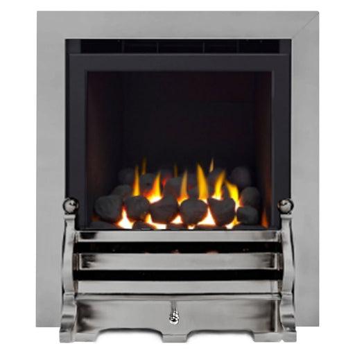 The Daisy Full Depth High Efficiency Coal Gas Fire with Brushed Steel Fret and Brushed Steel Trim - Siroccofires.com