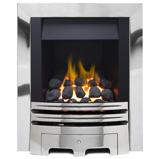 The Grace Full Depth Coal Gas Fire with Chrome Fret and Chrome Trim - Siroccofires.com