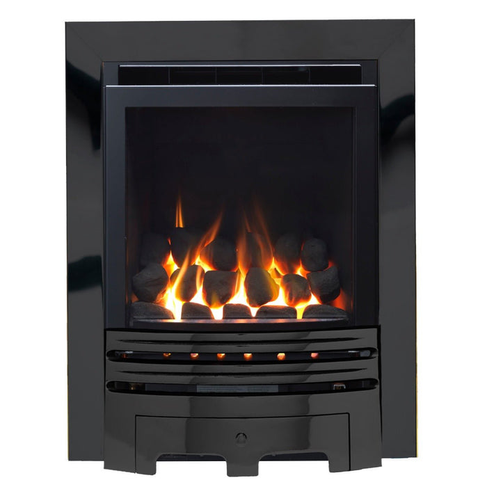 The Grace Full Depth Gas Fire with Nickel Fret and Nickel Trim - Siroccofires.com