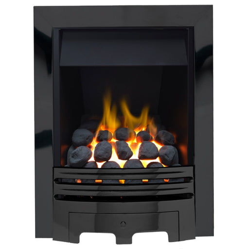 The Grace Full Depth Gas Fire with Nickel Fret and Nickel Trim - Siroccofires.com