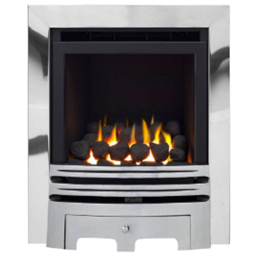The Grace Full Depth High Efficiency Coal Gas Fire with Chrome Fret and Chrome Trim - Siroccofires.com