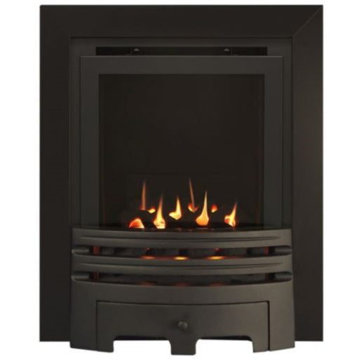 The Grace Slimline High Efficiency Coal Gas Fire with Black Fret and Black Trim - Siroccofires.com