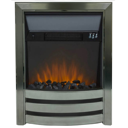 The Monaco Electric Fire with Chrome and Brushed Steel - Siroccofires.com