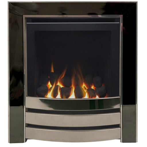 The Monaco Full Depth High Efficiency Gas Fire with Chrome and Black Nickel - Siroccofires.com